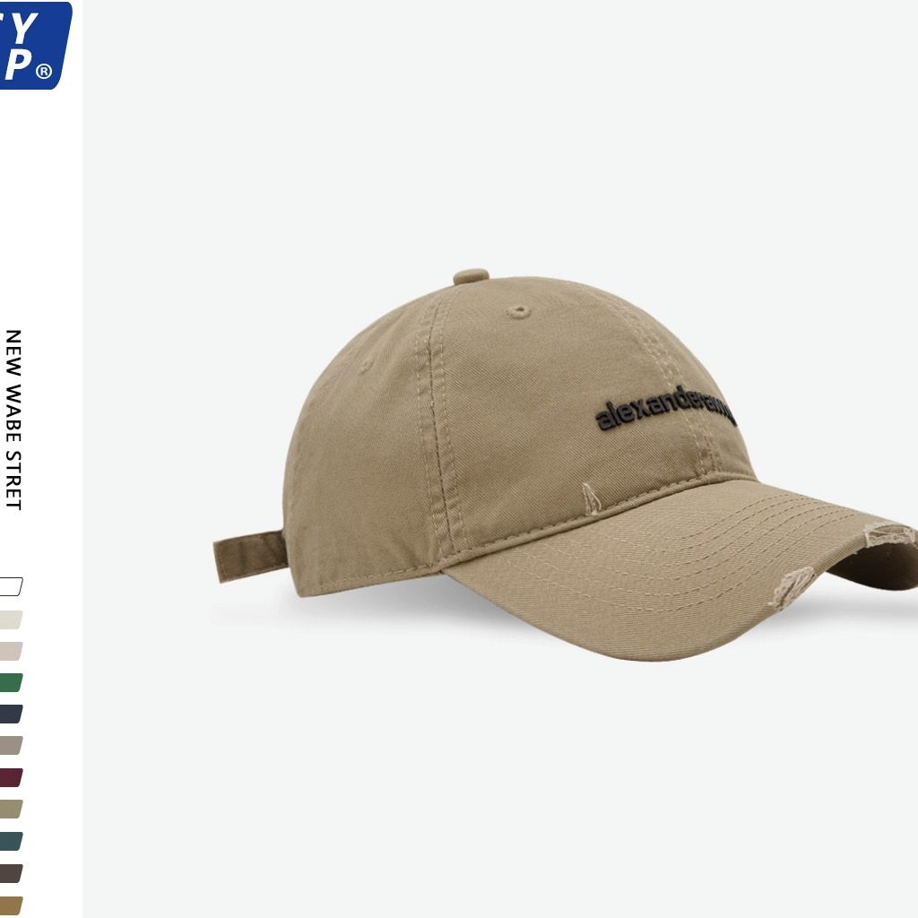 Mũ Lưỡi Trai Phối Rách In Chữ Phong Cách Hàn Quốc Thời Trang Cho Cặp Đôi