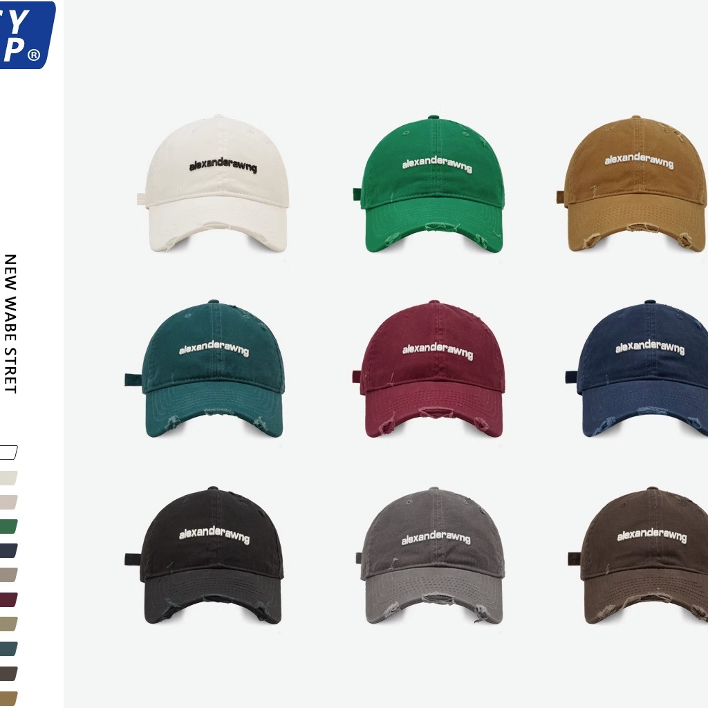 Mũ Lưỡi Trai Phối Rách In Chữ Phong Cách Hàn Quốc Thời Trang Cho Cặp Đôi