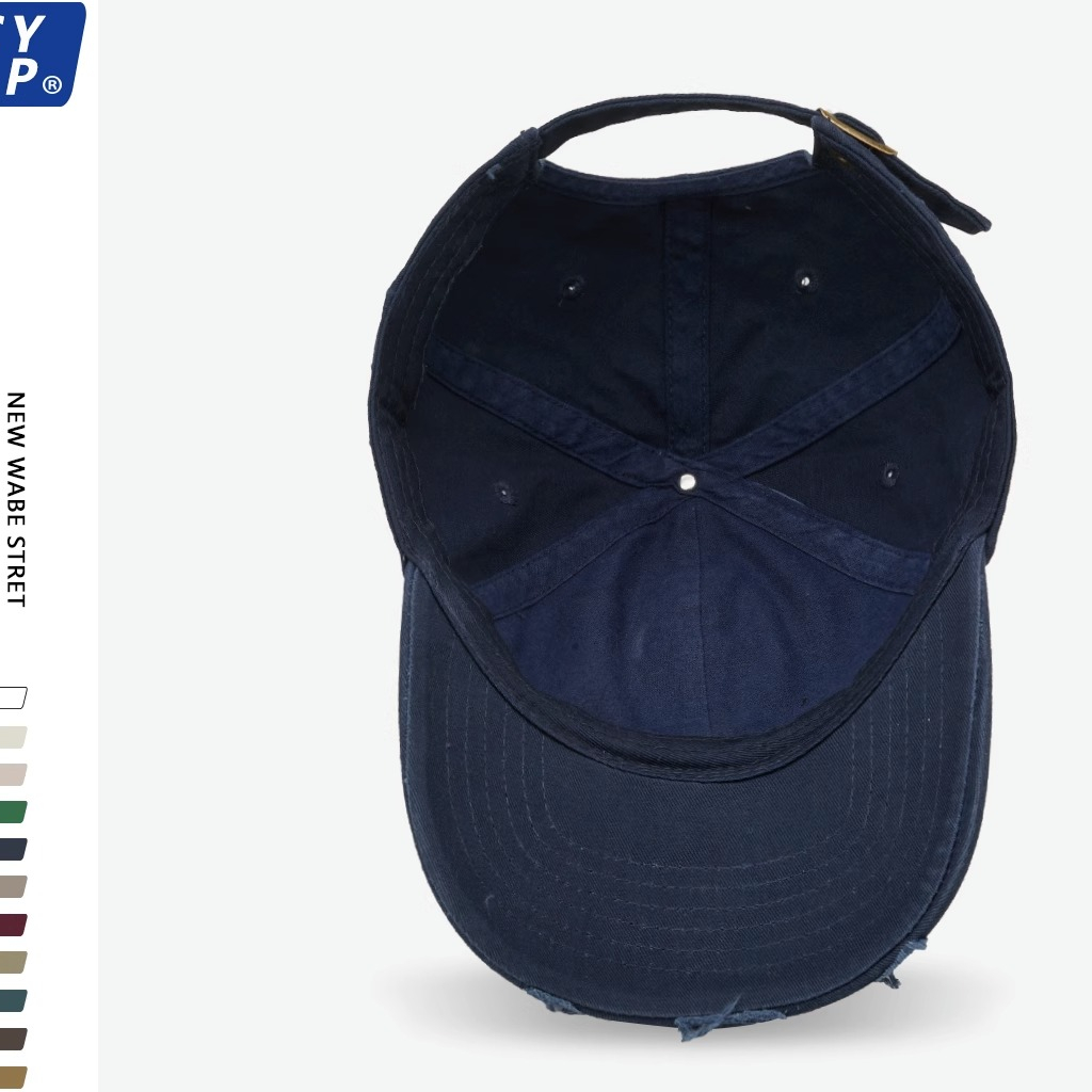 Mũ Lưỡi Trai Phối Rách In Chữ Phong Cách Hàn Quốc Thời Trang Cho Cặp Đôi