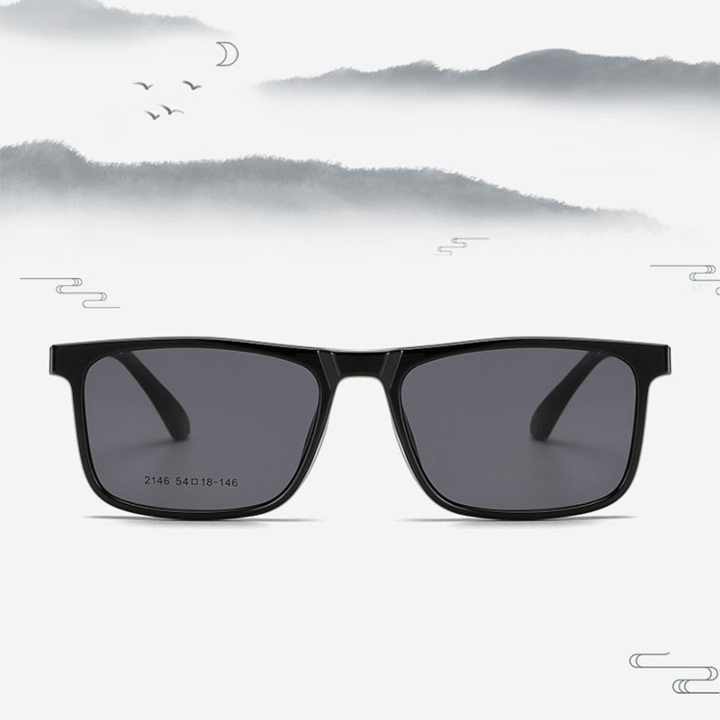 Kính Mát Gọng Vuông TR90 Phong Cách Retro Thời Trang Mới 2146