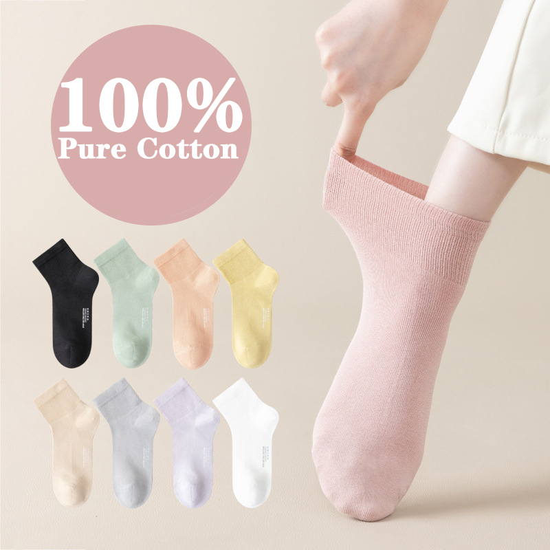 Tất cotton Cổ Cao Thiết Kế Mới Thời Trang Mùa Hè Dành Cho Nữ