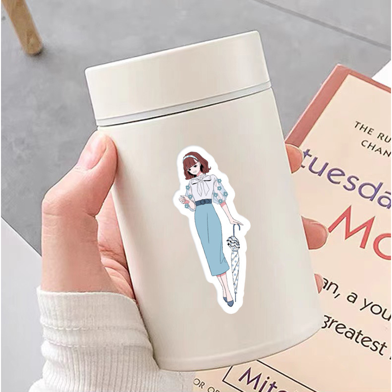 Bộ 50 Miếng Dán Chống Thấm Nước Họa Tiết Hoạt Hình Trang Trí Sổ Tay / Sách