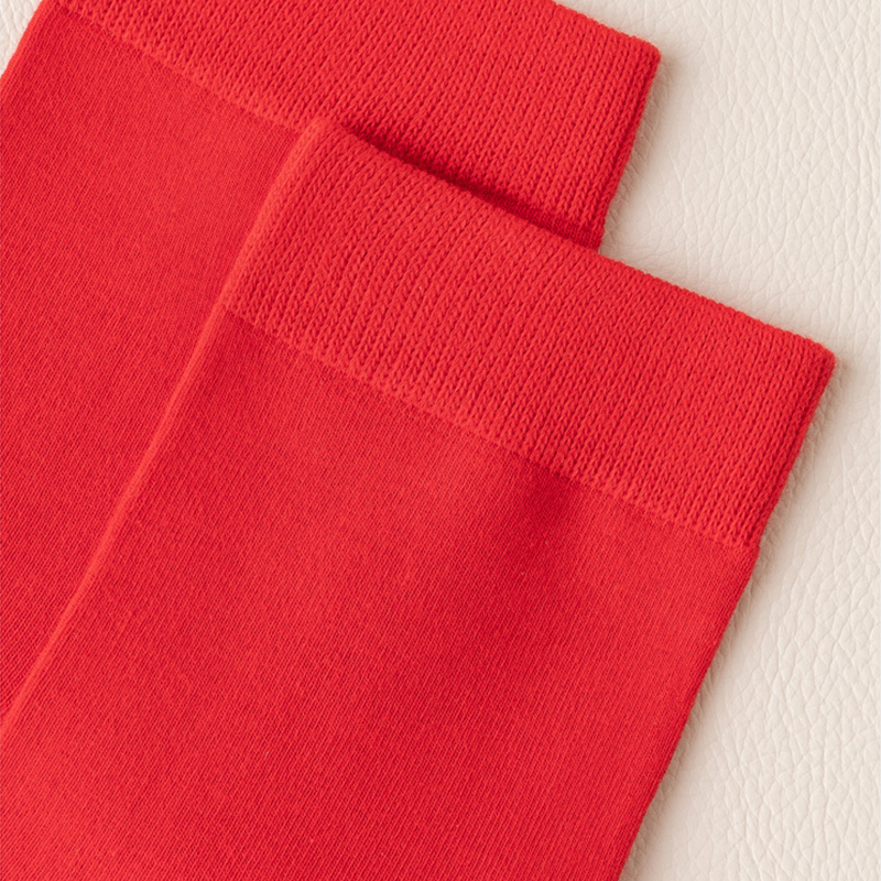 Mới Đôi Tất cotton Màu Đỏ Thời Trang Cho Nữ