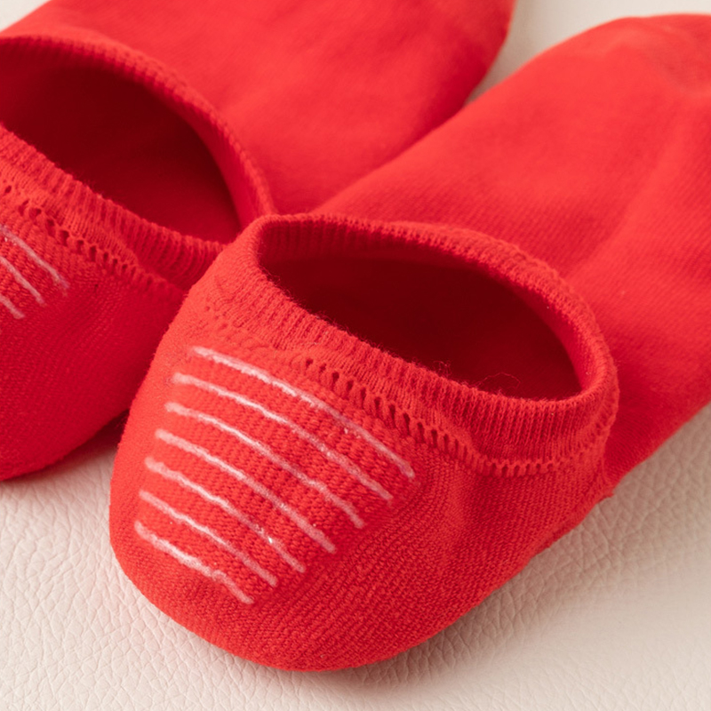 Mới Đôi Tất cotton Màu Đỏ Thời Trang Cho Nữ