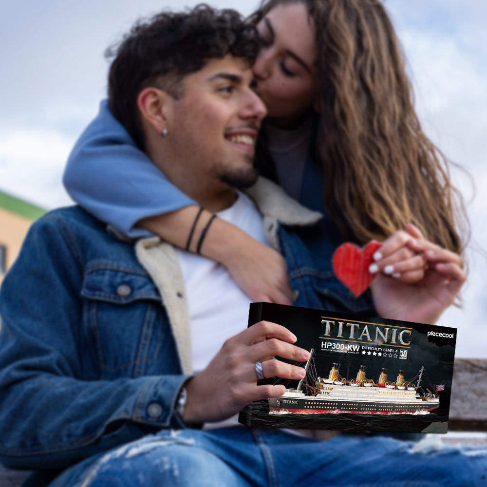 Mô hình lắp ráp PIECECOOL tàu Titanic 3D bằng kim loại làm quà tặng trang trí nội thất