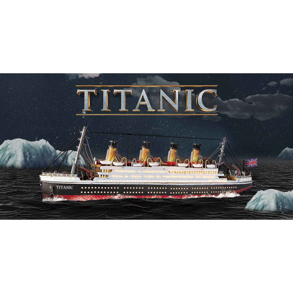 Mô hình lắp ráp PIECECOOL tàu Titanic 3D bằng kim loại làm quà tặng trang trí nội thất