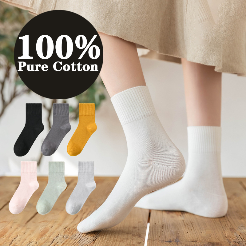 Vớ cotton Cổ Cao Thoáng Khí Thời Trang Mùa Hè Xinh Xắn Cho Nữ