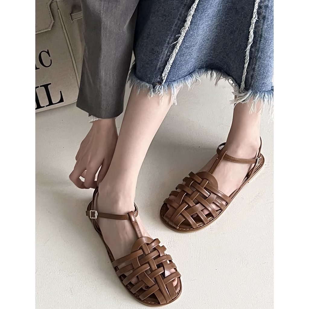 Sandal Đế Bằng Thiết Kế Mới Kiểu Dáng Đơn Giản Thời Trang Mùa Hè Dành Cho Nữ