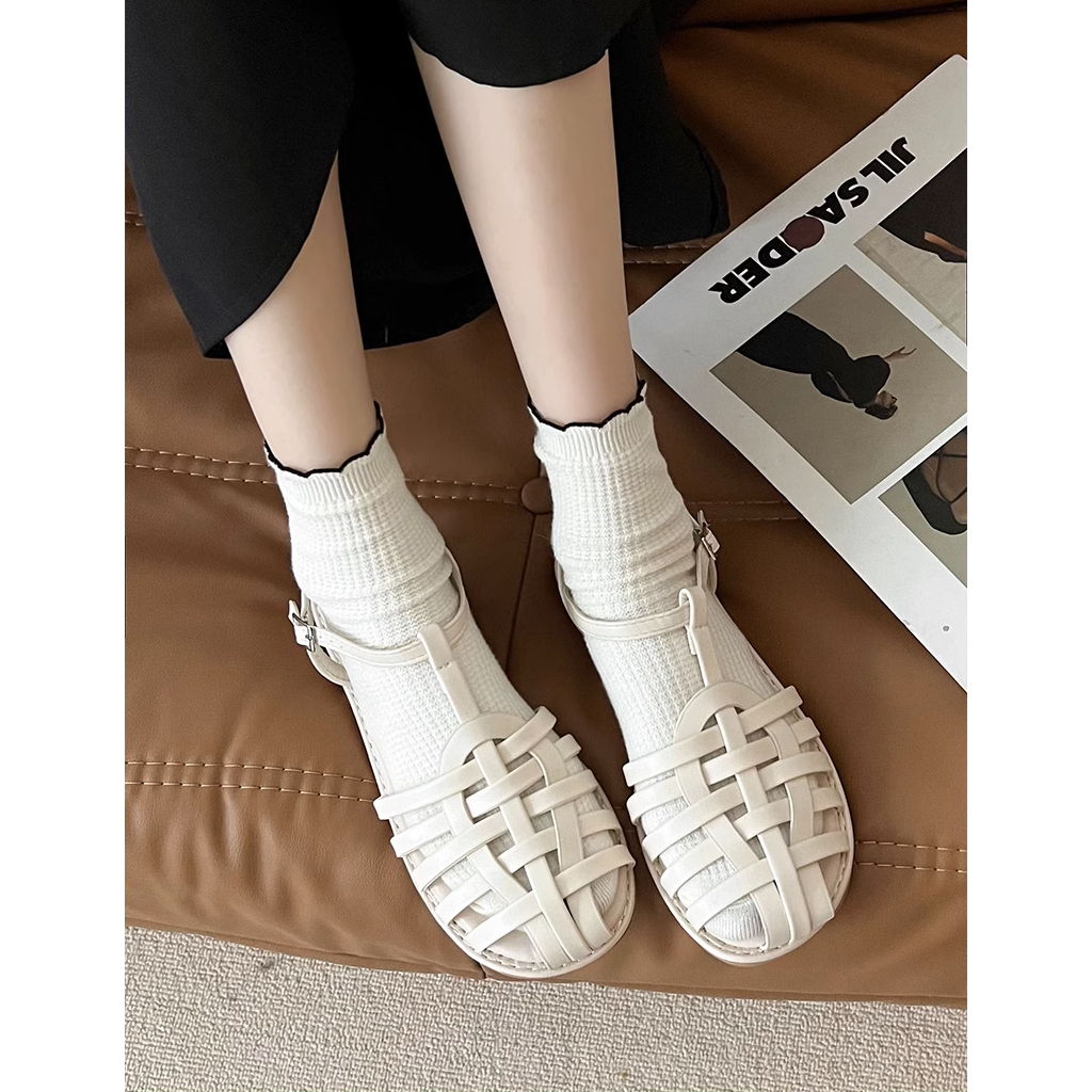 Sandal Đế Bằng Thiết Kế Mới Kiểu Dáng Đơn Giản Thời Trang Mùa Hè Dành Cho Nữ