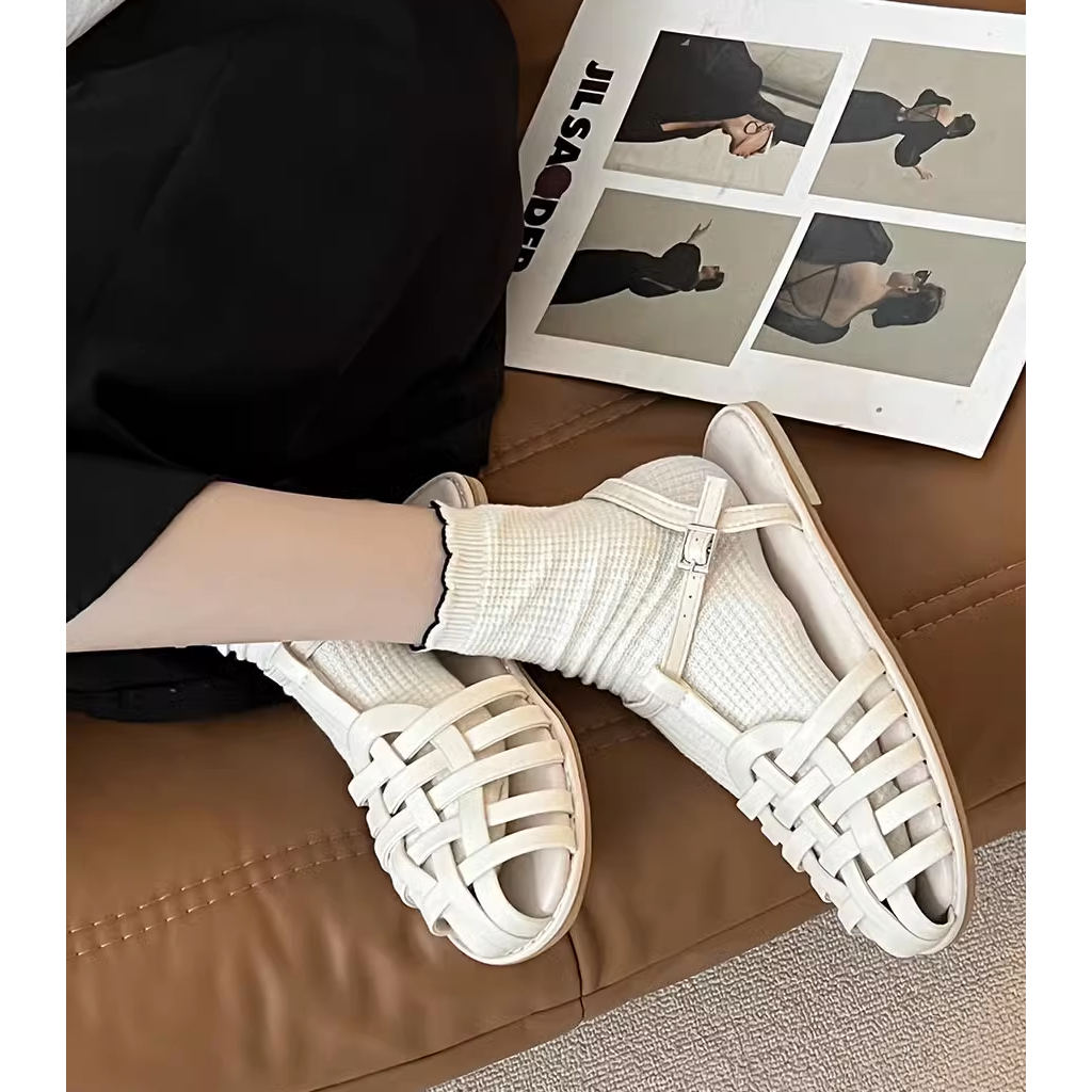 Sandal Đế Bằng Thiết Kế Mới Kiểu Dáng Đơn Giản Thời Trang Mùa Hè Dành Cho Nữ