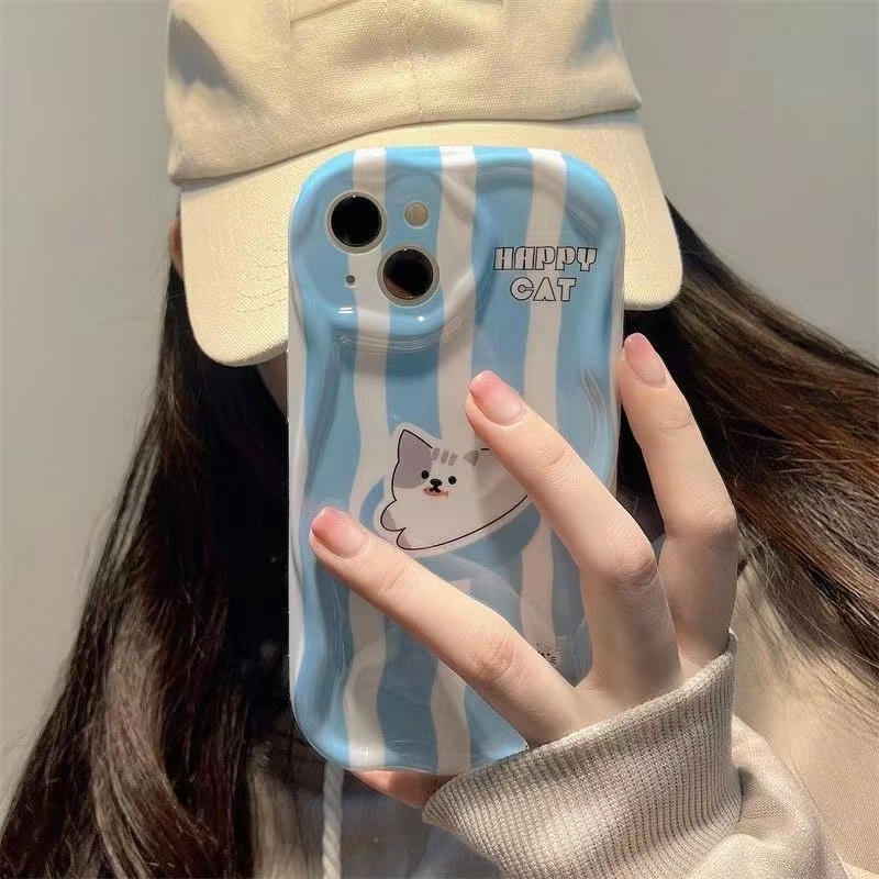 Ốp Điện Thoại Họa Tiết Mèo Và Kem Cho iPhone 11 7plus 12 13 6s 6splus 7 / 8 14plus xr xs max 11Promax 12Pro 11Promax 14