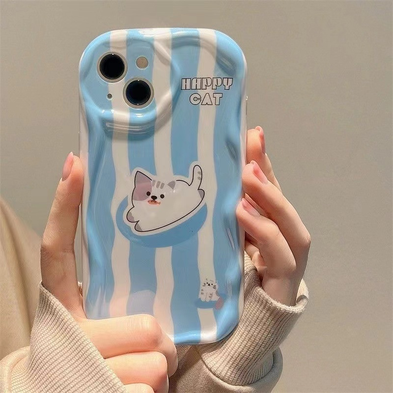 Ốp Điện Thoại Họa Tiết Mèo Và Kem Cho iPhone 11 7plus 12 13 6s 6splus 7 / 8 14plus xr xs max 11Promax 12Pro 11Promax 14