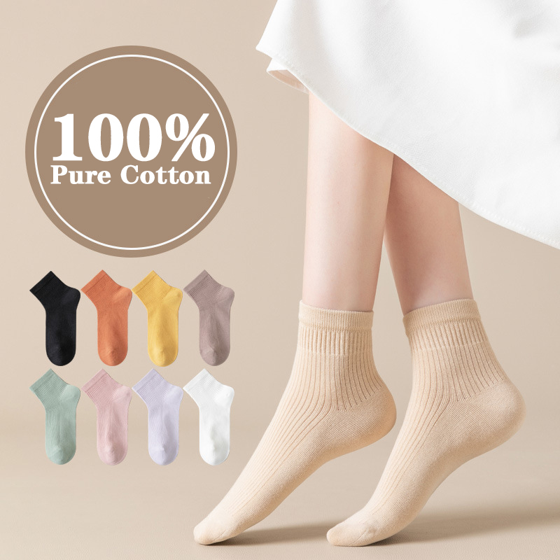 Vớ cotton Cổ Cao Thoáng Khí Thời Trang Mùa Hè Cho Nữ