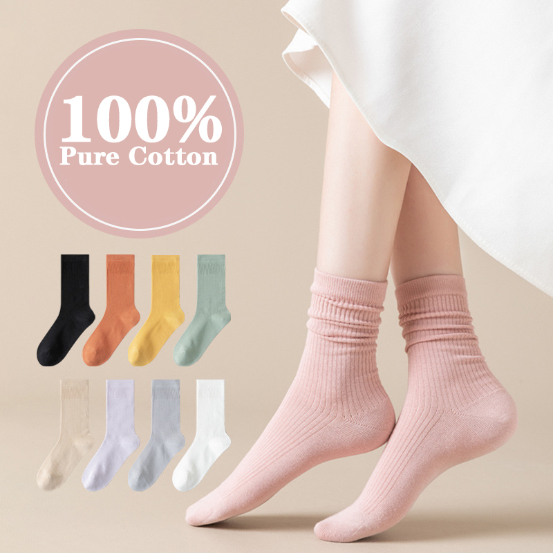 Vớ cotton Cổ Cao Thoáng Khí Thời Trang Mùa Hè Cho Nữ