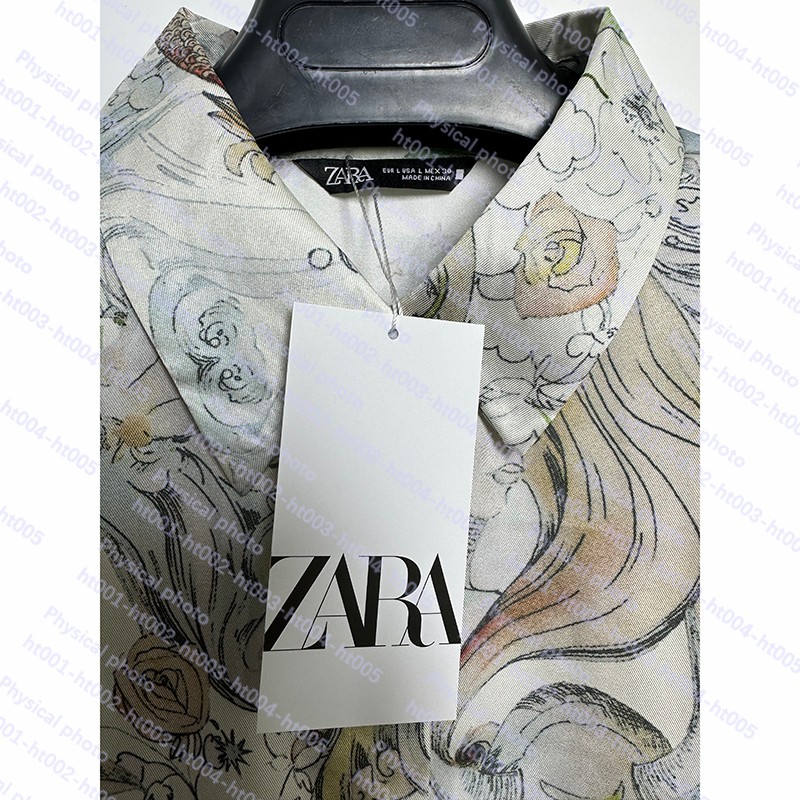Zara Áo Sơ Mi Lụa satin In Họa Tiết Thanh Lịch Thời Trang Cho Nữ