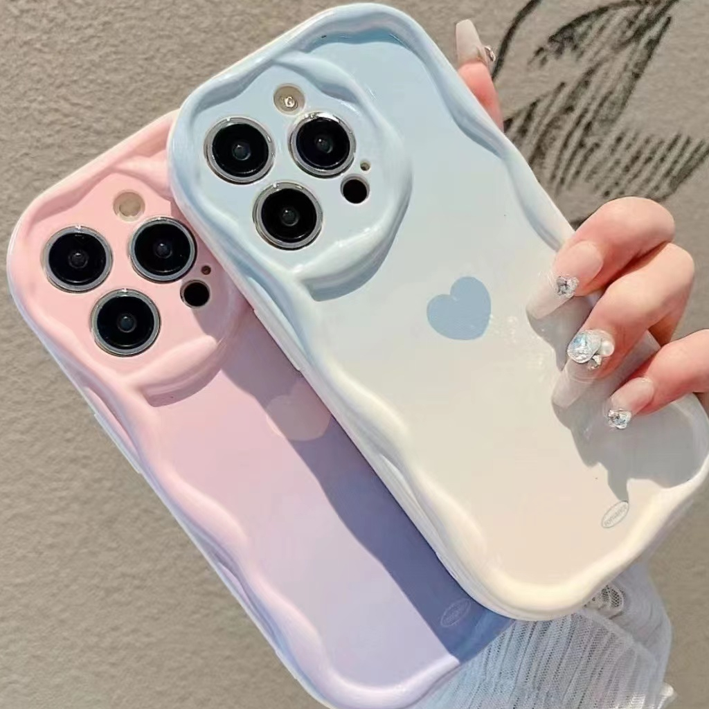 Ốp Điện Thoại Màu Hồng gradient Cho iPhone 11 12 7 / 8 7plus 12Pro 8plus xr xsmax x 11Promax 14 13 14plus 11Promax