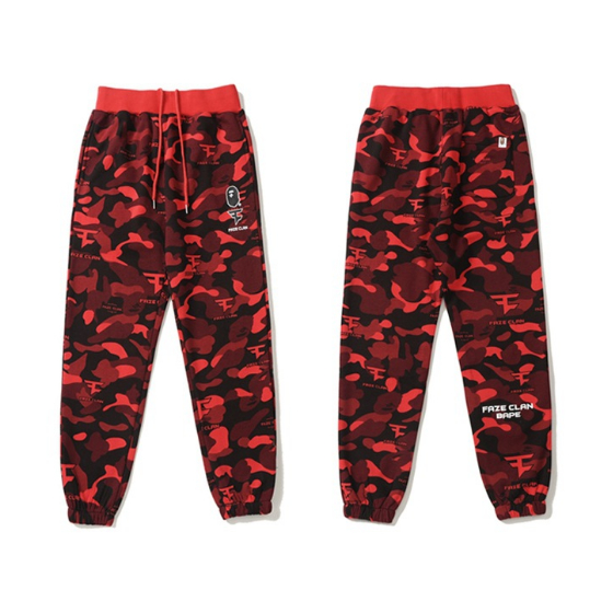 BAPE Quần Dài cotton nguyên chât Họa Tiết Rằn Ri Phong Cách Mới Cho Nam Và Nữ
