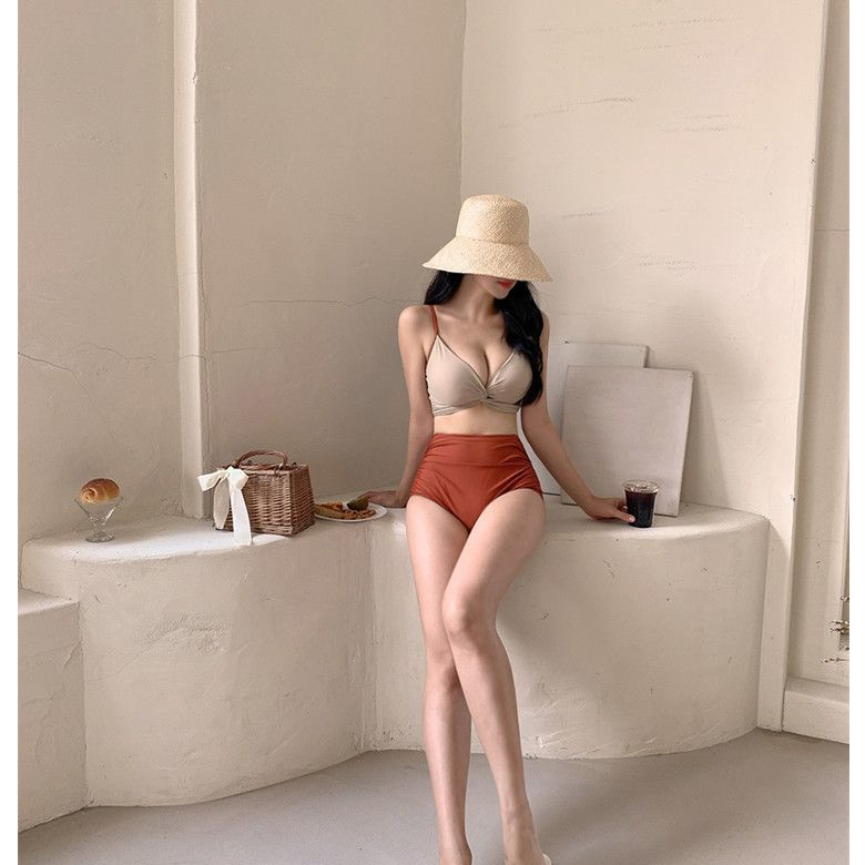 QADCOL Bộ Đồ Bơi Tam Giác Lưng Cao Che Bụng Gợi Cảm Thời Trang Mùa Hè 2023 Mới Cho Nữ