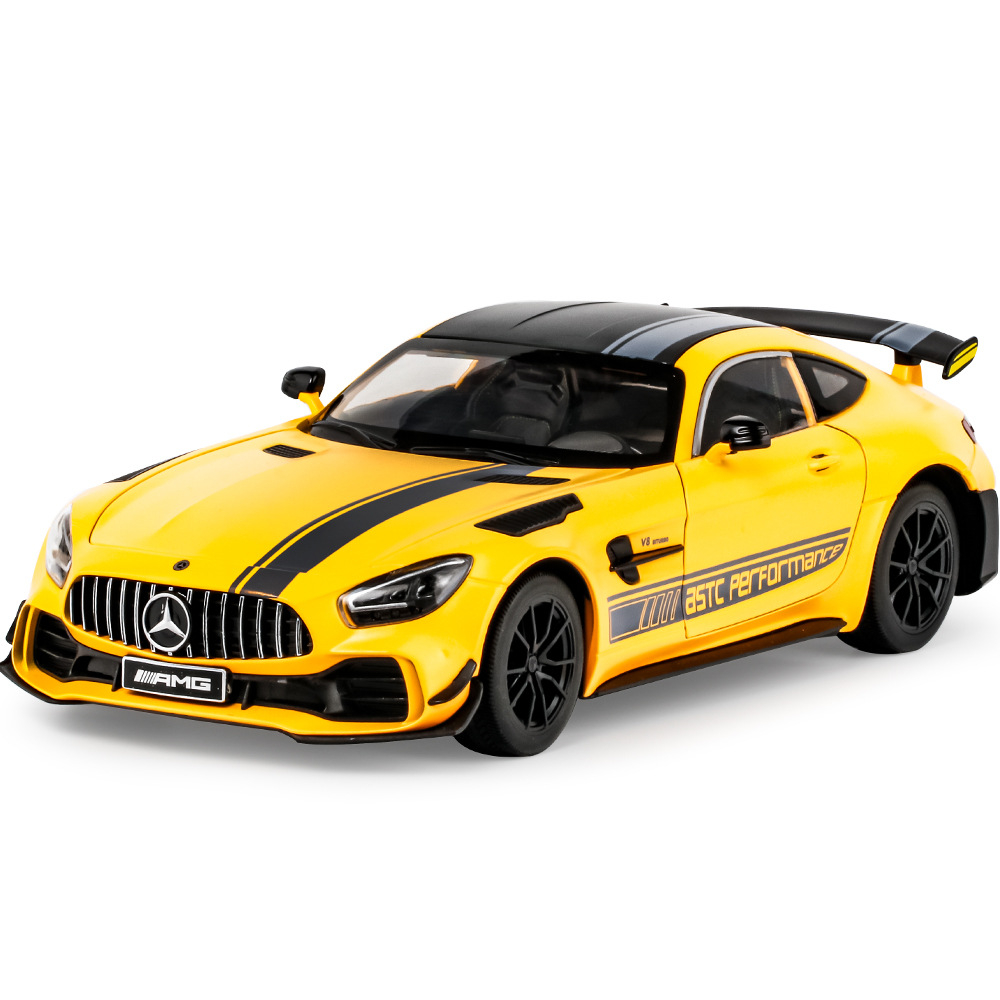 Mô Hình Xe Hơi Benz AMG GTR Hiệu Ứng Ánh Sáng Và Âm Thanh Bằng Hợp Kim Tỉ Lệ 1: 18