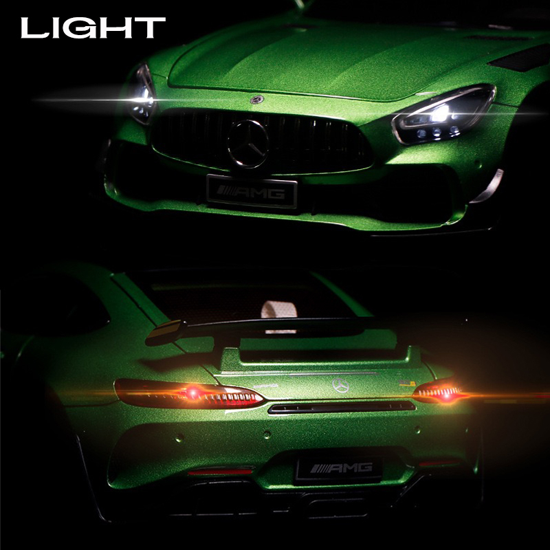Mô Hình Xe Hơi Benz AMG GTR Hiệu Ứng Ánh Sáng Và Âm Thanh Bằng Hợp Kim Tỉ Lệ 1: 18