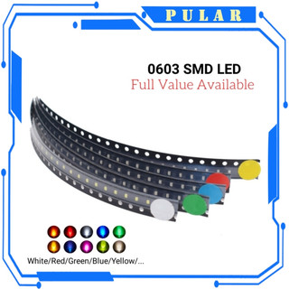 Set 100 đèn led diode siêu sáng 5 màu 0603 smd