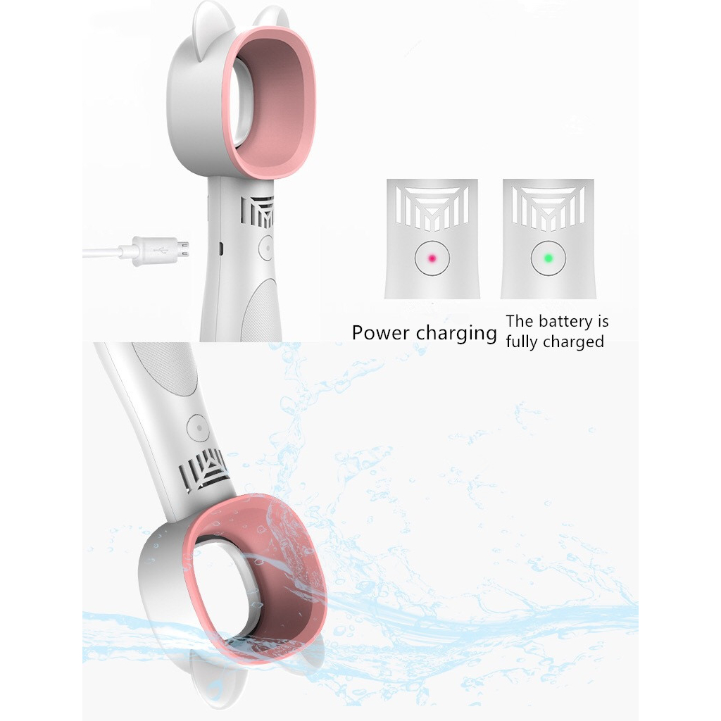 Quạt Sạc Mini Cầm Tay Không Cánh Dễ Thương