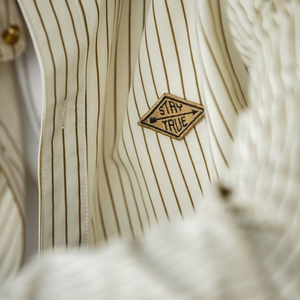 Áo Khoác Bóng Chày Dài Tay Cổ Đứng Dáng Rộng Hoa Văn Kẻ Sọc Thời Trang Dành Cho Nam