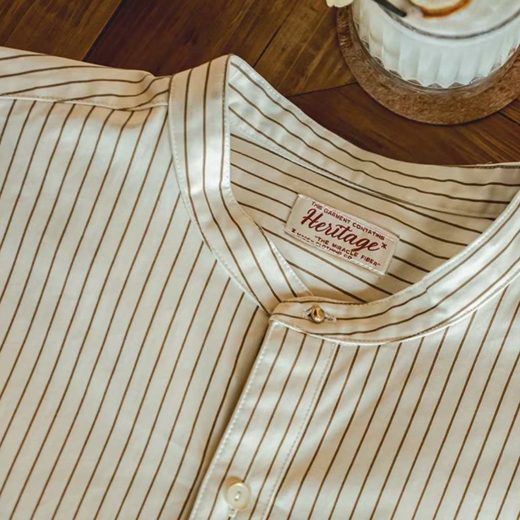 Áo Khoác Bóng Chày Dài Tay Cổ Đứng Dáng Rộng Hoa Văn Kẻ Sọc Thời Trang Dành Cho Nam