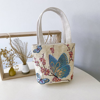 Túi xách vải đựng điện thoại mini thêu họa tiết phong cách dân tộc thời trang cho nữ