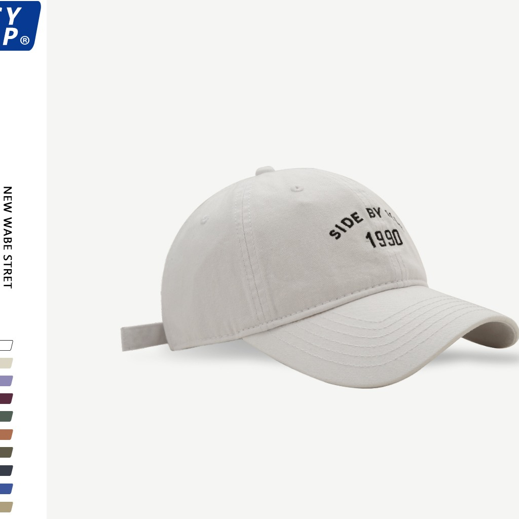 Mũ Lưỡi Trai Mềm Thêu Chữ 1990 Phong Cách Đường Phố Hàn Quốc Thời Trang Mùa Hè Cho Cặp Đôi