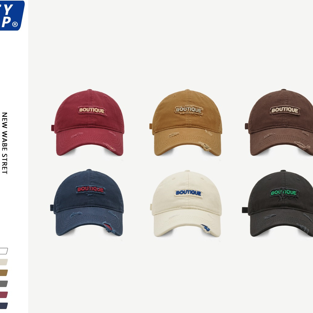 Mũ Lưỡi Trai Mềm Thêu Chữ Phong Cách Hiphop Đường Phố Cho Nam Nữ