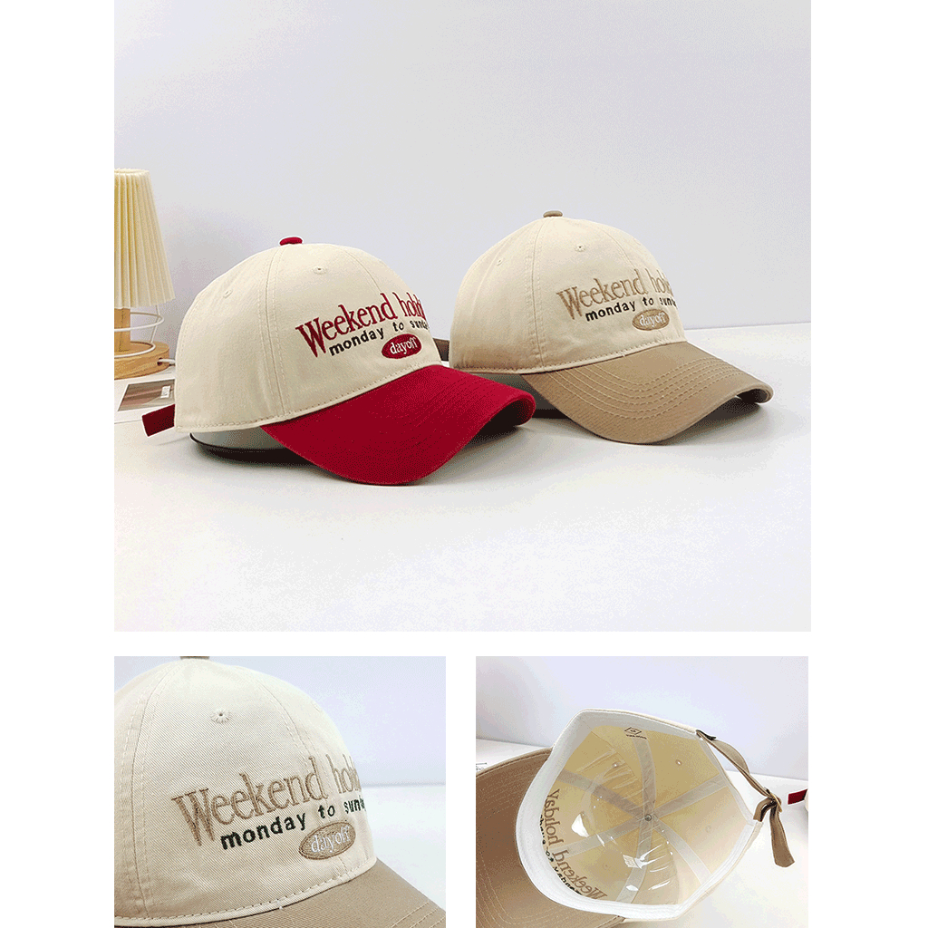 Mũ Lưỡi Trai Mềm Thêu Chữ Phối Màu Phong Cách Hàn Quốc Thời Trang Mùa Hè Cho Học Sinh