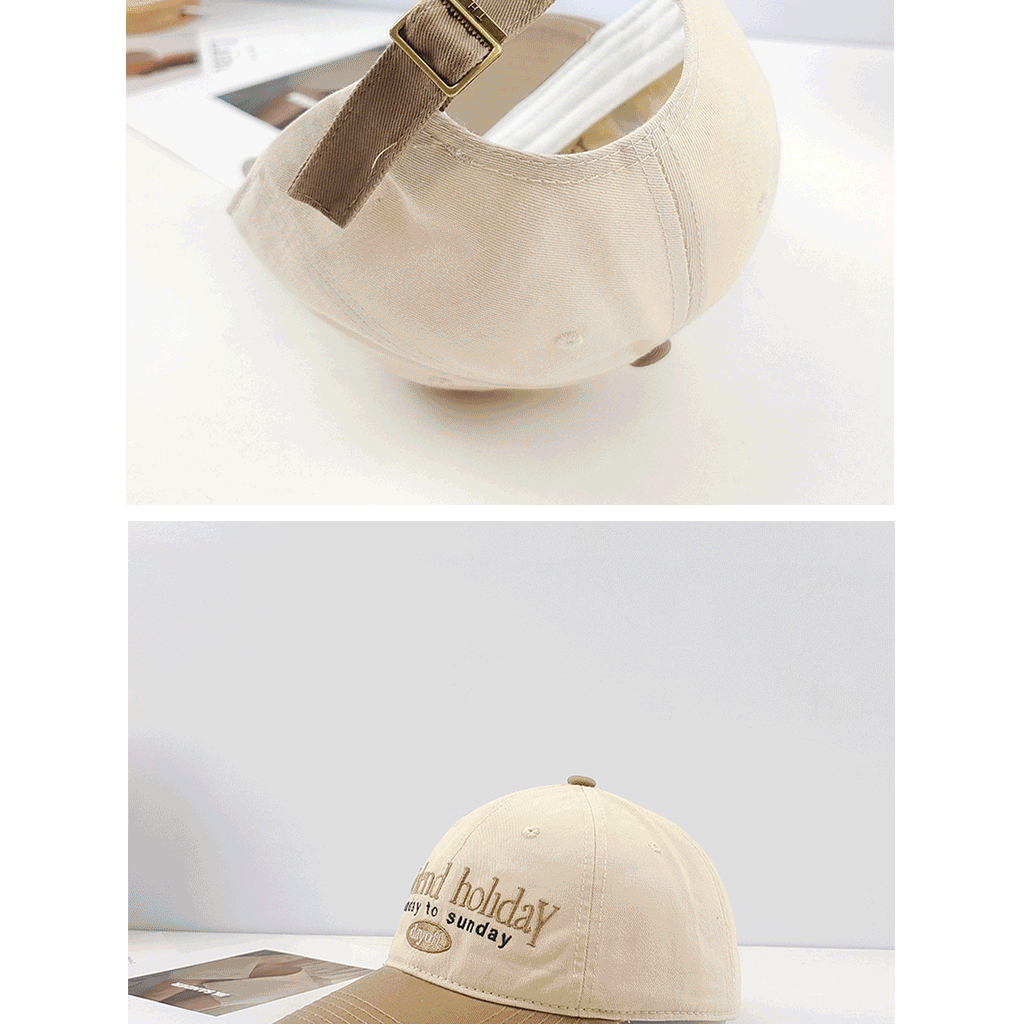 Mũ Lưỡi Trai Mềm Thêu Chữ Phối Màu Phong Cách Hàn Quốc Thời Trang Mùa Hè Cho Học Sinh