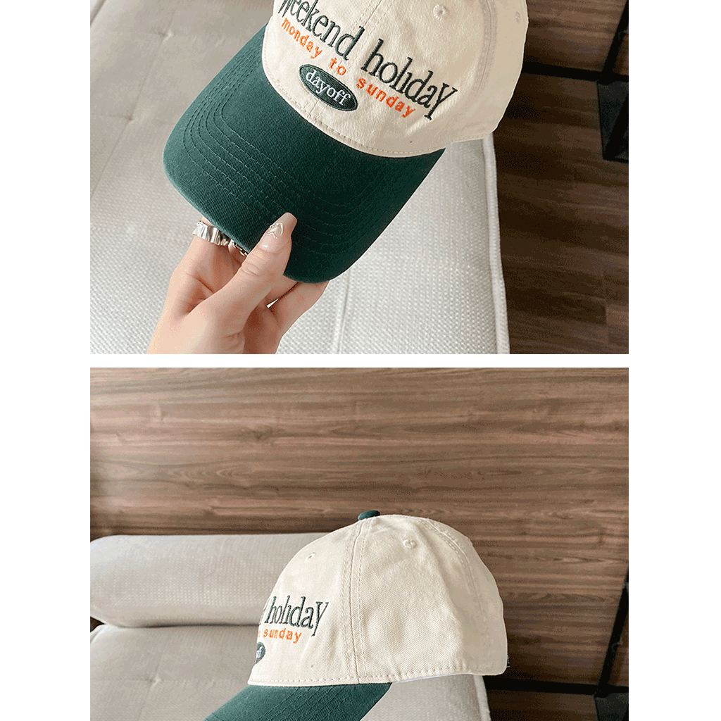 Mũ Lưỡi Trai Mềm Thêu Chữ Phối Màu Phong Cách Hàn Quốc Thời Trang Mùa Hè Cho Học Sinh