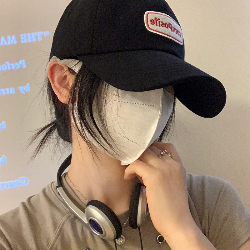 Mũ Lưỡi Trai Màu Đen Dễ Phối Đồ Thời Trang Xuân Hè Phong Cách Hàn Quốc Cho Nữ