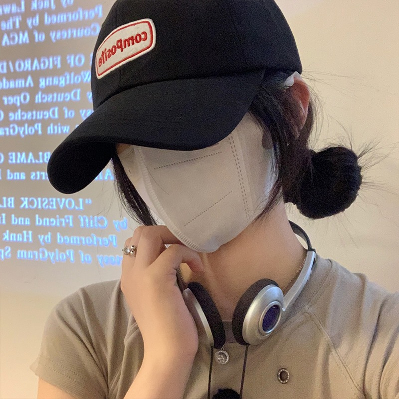 Mũ Lưỡi Trai Màu Đen Dễ Phối Đồ Thời Trang Xuân Hè Phong Cách Hàn Quốc Cho Nữ