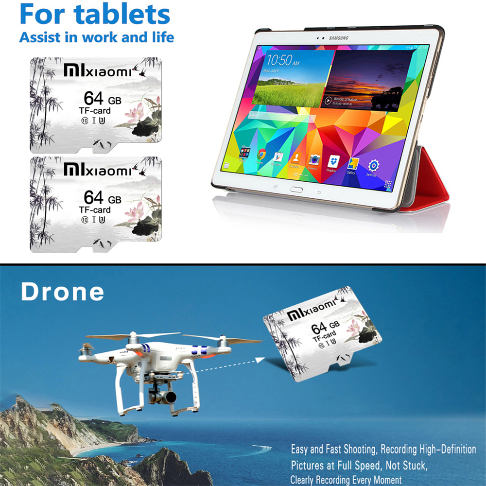 Thẻ Nhớ 100% XIAOMI 32GB 64GB 128GB A1 U3 Class10 2TB 1TB TF Cho Điện Thoại / Máy Tính