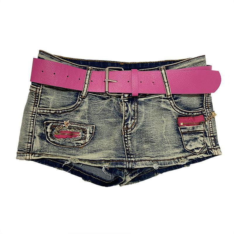 Chân Váy Denim Lưng Thấp Ôm Dáng Phong Cách Retro Mỹ Quyến Rũ Cho Nữ