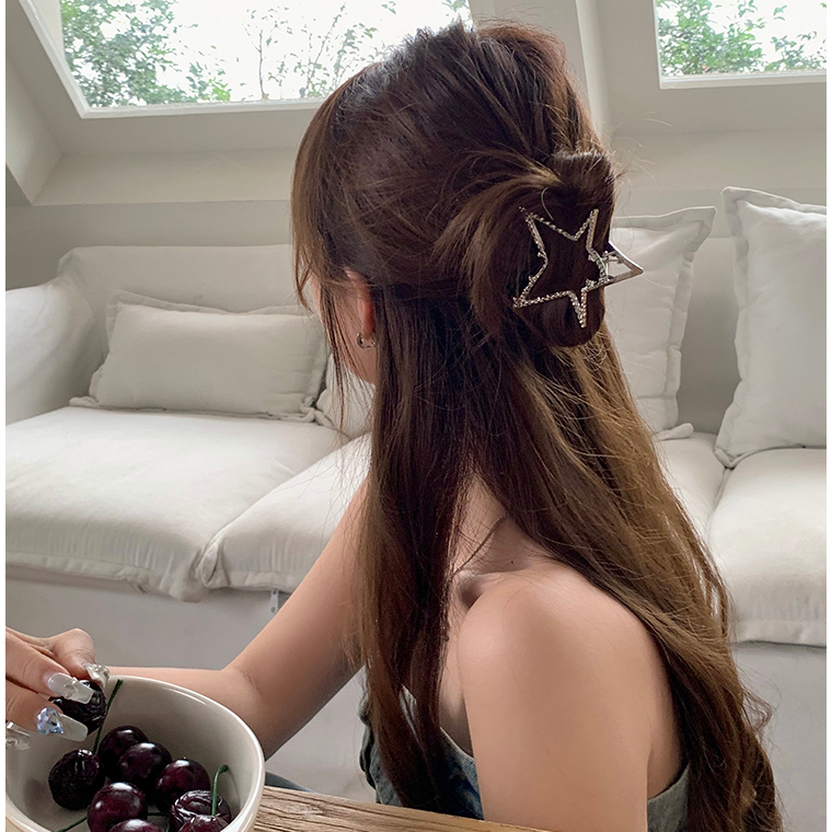 Kẹp Tóc Hình Ngôi Sao Năm Cánh Bằng Kim Loại Cao Cấp Cho Nữ