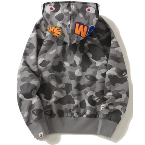 Áo Khoác Hoodie In Hình Bape Thời Trang Unisex Cổ Điển Năm