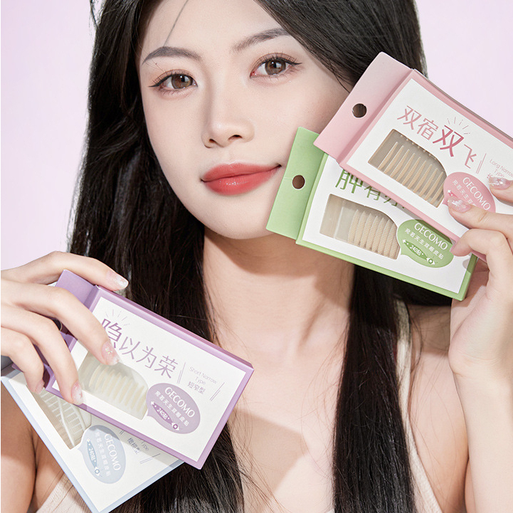 Hộp 240 Miếng Dán Kích Mí GECOMO Tự Nhiên Lâu Trôi