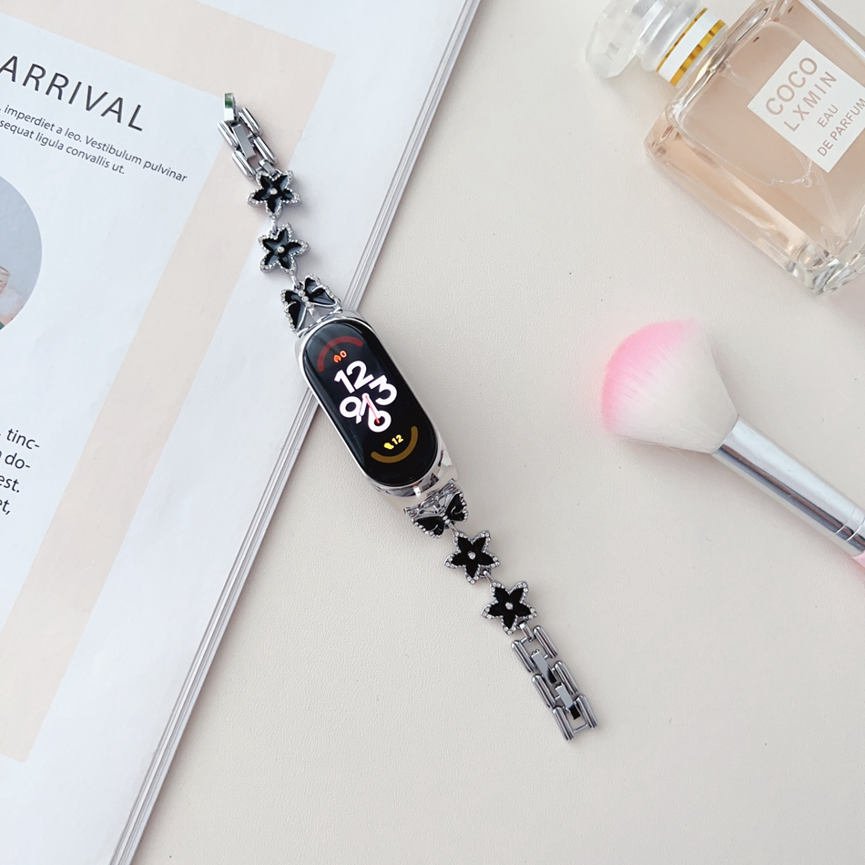 Dây Đeo Inox Cho Đồng Hồ Thông Minh Xiaomi Mi Band 8 7 6 5 NFC Miband 8 3 4 Xiaomi 7 8