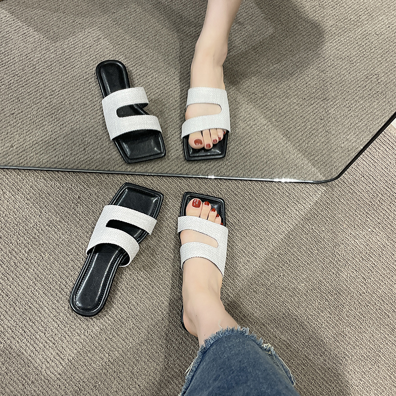 Dép Đế Bằng Mũi Vuông Size 35-40 Thời Trang Cho Nữ