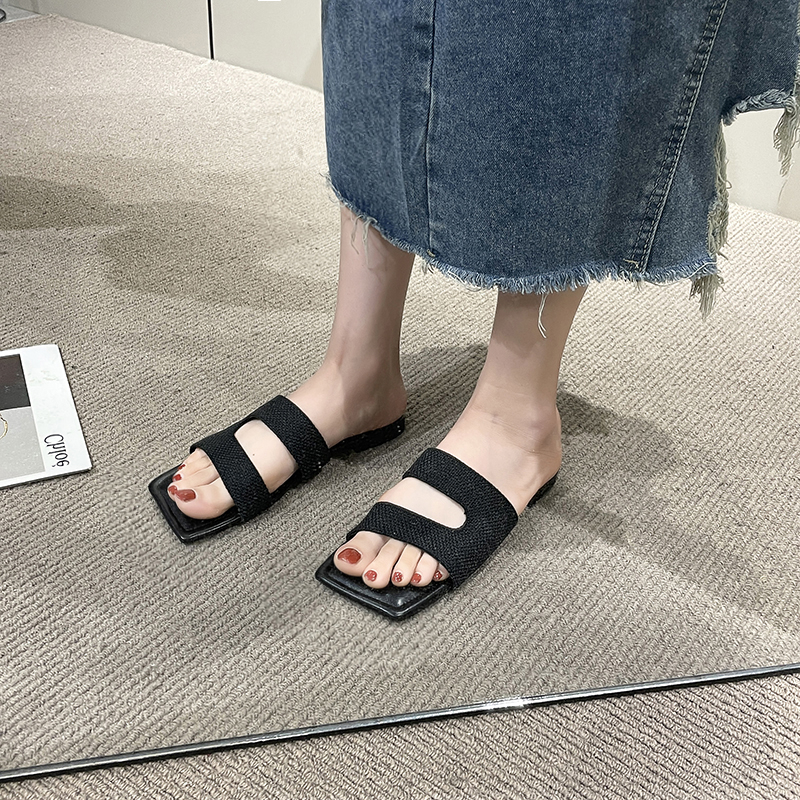 Dép Đế Bằng Mũi Vuông Size 35-40 Thời Trang Cho Nữ