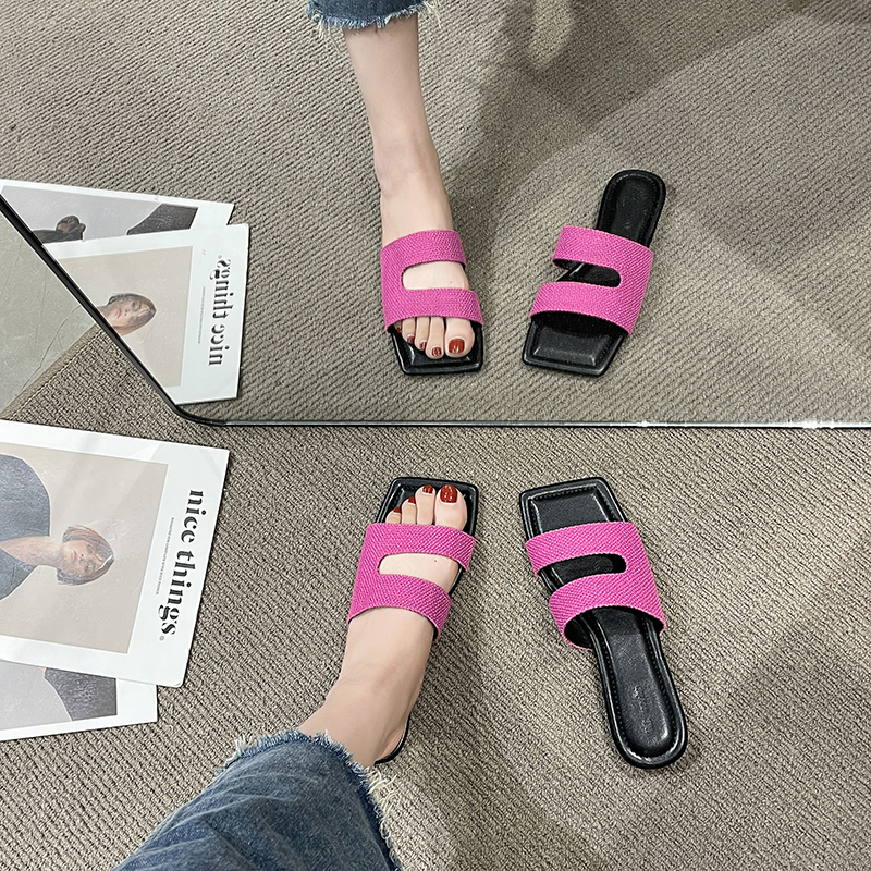 Dép Đế Bằng Mũi Vuông Size 35-40 Thời Trang Cho Nữ