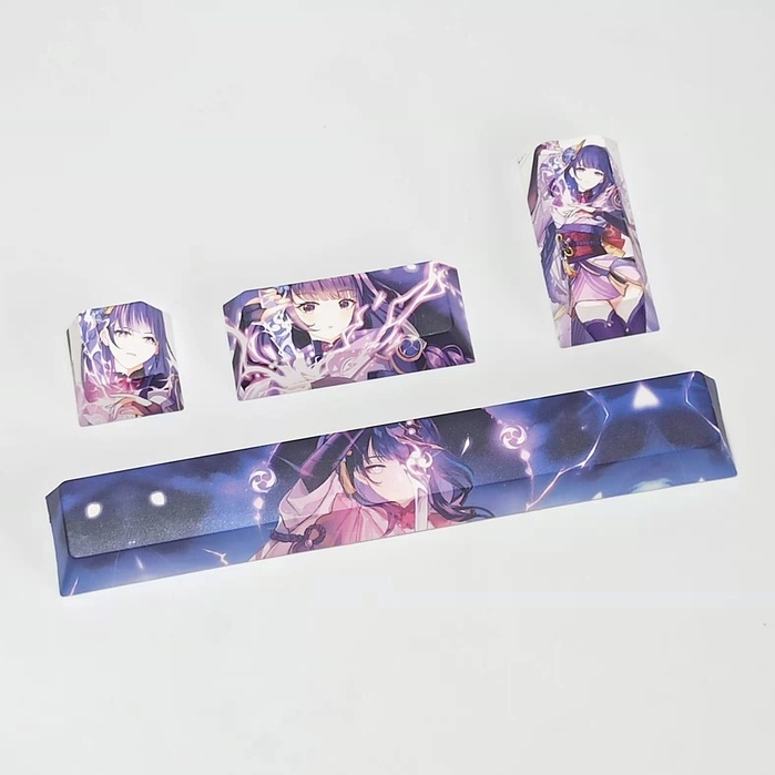 Set 4 Nút Bàn Phím Cơ PBT In Nhân Vật Hoạt Hình Anime Độc Đáo