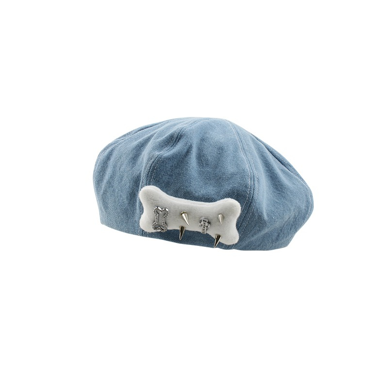 Mũ Beret Đính Đinh Tán Phong Cách Retro Cá Tính Cho Nữ