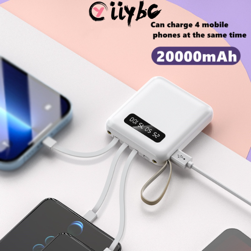 Pin Sạc Dự Phòng Mini 20000mAh Với 3 Cổng Ra Micro USB / Type-C Tiện Dụng