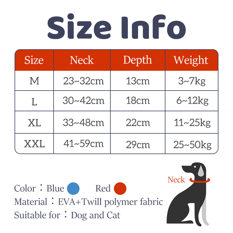 HamshMoc Vòng Cổ Hình Nónc Chống Nước Chống Cắn Có Thể Điều Chỉnh Cho Thú Cưng