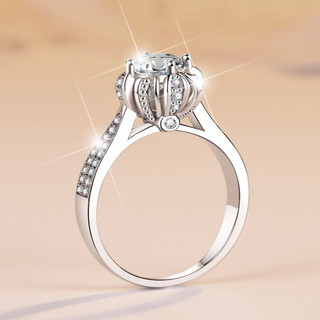  Kim Cương Nhân Tạo Moissanite 6.5mm  Nhẫn nữ S925 bạc nguyên chất có thể điều chỉnh kích thước  1 carat D màu Moissanite đá có thể kiểm tra bút kim cương với giấy chứng nhận nhẫn kim cương 